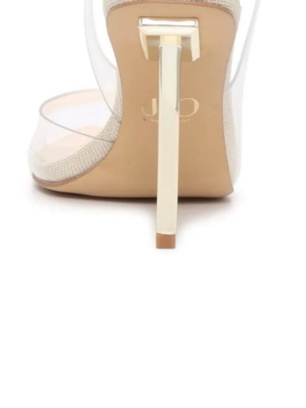 Jennifer Lopez Clear Strap Nude and Gold Stiletto Heels 39 - Picture 4 of 15